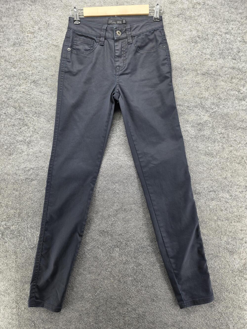 PrAna Pants Womens 00 Black Jegging Twill Slim Pockets Zip Casual 24 In